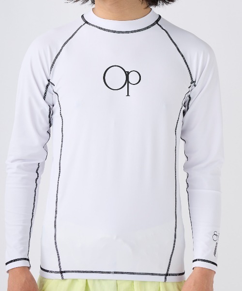 Ocean Pacific（オーシャンパシフィック）の「【OP:オーピー】長袖ラッシュガード（ラッシュガード・メンズ・ブラック/グリーン/ホワイト/ロイヤルブルー/ネイビー・MEDIUM/LARGE/X-LARGE/XX-LARGE）」の10枚目の写真
