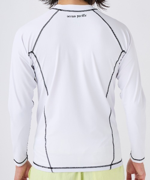 Ocean Pacific（オーシャンパシフィック）の「【OP:オーピー】長袖ラッシュガード（ラッシュガード・メンズ・ブラック/グリーン/ホワイト/ロイヤルブルー/ネイビー・MEDIUM/LARGE/X-LARGE/XX-LARGE）」の12枚目の写真