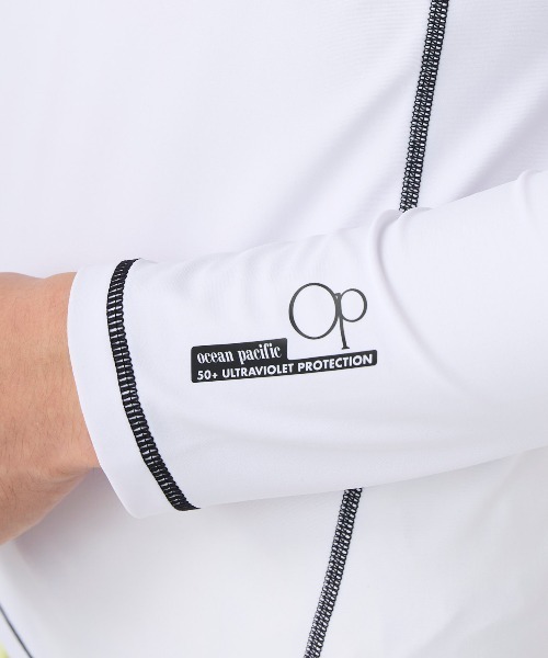 Ocean Pacific（オーシャンパシフィック）の「【OP:オーピー】長袖ラッシュガード（ラッシュガード・メンズ・ブラック/グリーン/ホワイト/ロイヤルブルー/ネイビー・MEDIUM/LARGE/X-LARGE/XX-LARGE）」の14枚目の写真