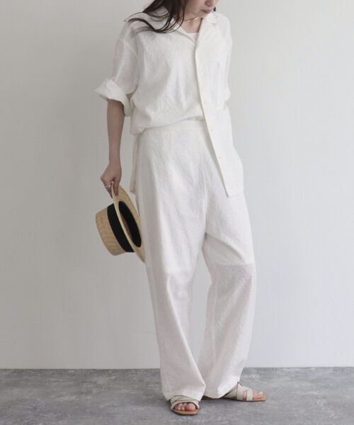 fredy emue（フレディエミュ）の「【fredy emue】レースパンツ（その他パンツ・レディース・オフホワイト/ネイビー・38）」の3枚目の写真