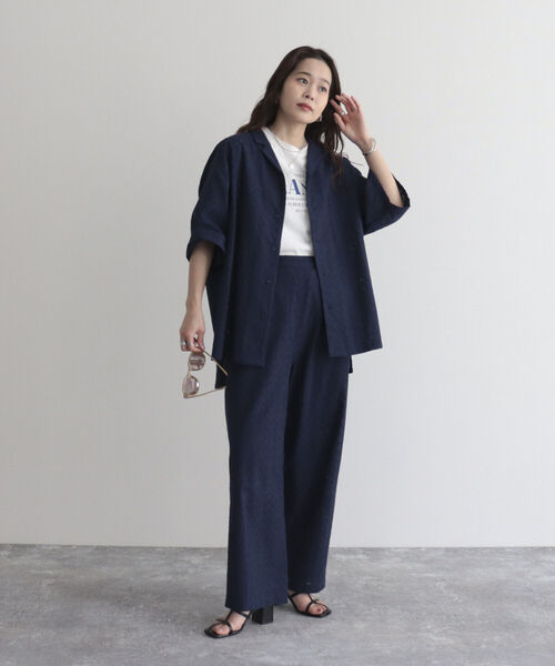 fredy emue（フレディエミュ）の「【fredy emue】レースパンツ（その他パンツ・レディース・オフホワイト/ネイビー・38）」の6枚目の写真