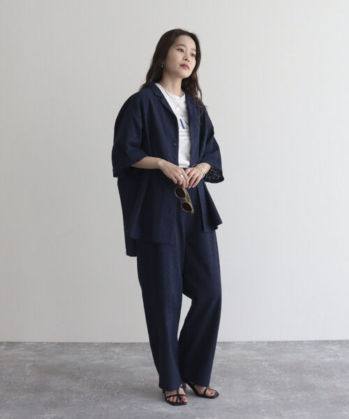 fredy emue（フレディエミュ）の「【fredy emue】レースパンツ（その他パンツ・レディース・オフホワイト/ネイビー・38）」の8枚目の写真