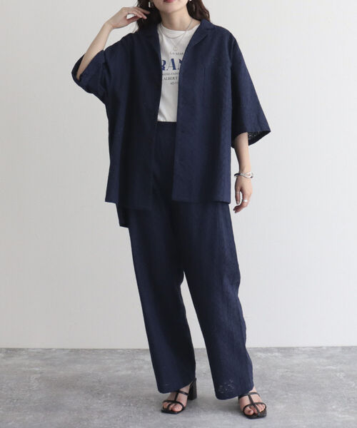 fredy emue（フレディエミュ）の「【fredy emue】レースパンツ（その他パンツ・レディース・オフホワイト/ネイビー・38）」の9枚目の写真