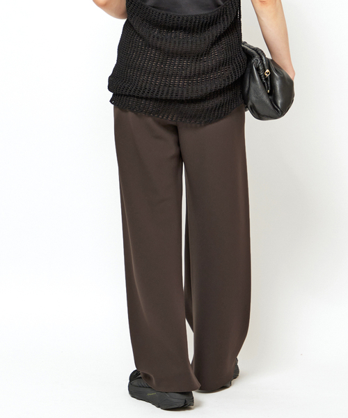 michi　AP STUDIO エラスティックパンツ　ブラウン AP STUDIO｜エラスティックパンツ(ブラウン) | Rakuten Fashion