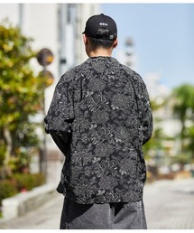 良品 orSlow オアスロウ ハワイアン シャツ アロハ 4 黒 花柄 総柄 orSlow（オアスロウ）の「orSlow/オアスロウ HAWAIIAN SHIRT