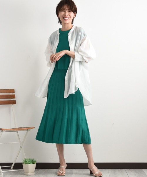INTERPLANET（インタープラネット）の「ビッグシルエットチュニックシャツ（シャツ/ブラウス・レディース・オフホワイト/ブラック/キャメル・FREE）」の11枚目の写真