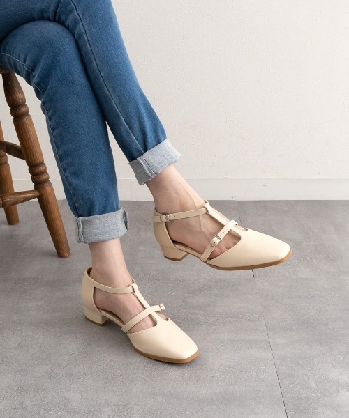 Fabby fabby（ファビィーファビィー）の「スクエアTストラップローファーパンプス（パンプス・レディース・オフホワイト/ブラック/シルバー/ゴールド・LARGE/MEDIUM/SMALL）」の20枚目の写真