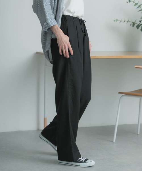 FORK&SPOON（フォークアンドスプーン）の「FORK&SPOON　リネン混ツイルパンツ（その他パンツ・レディース・ブラック/ベージュ系その他・1/2）」の22枚目の写真