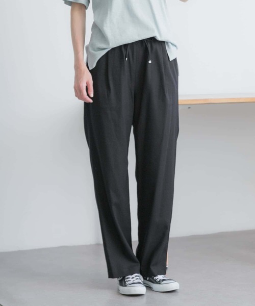 FORK&SPOON（フォークアンドスプーン）の「FORK&SPOON　リネン混ツイルパンツ（その他パンツ・レディース・ブラック/ベージュ系その他・1/2）」の16枚目の写真