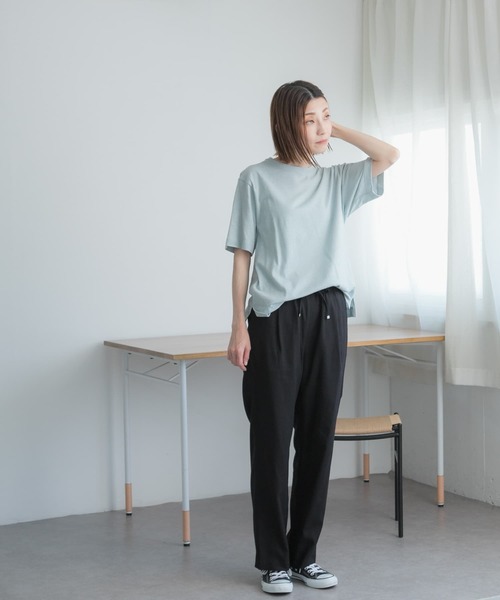 FORK&SPOON（フォークアンドスプーン）の「FORK&SPOON　リネン混ツイルパンツ（その他パンツ・レディース・ブラック/ベージュ系その他・1/2）」の13枚目の写真