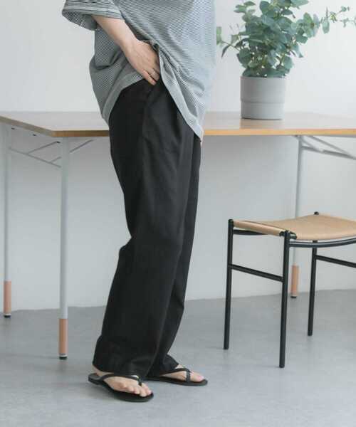 FORK&SPOON（フォークアンドスプーン）の「FORK&SPOON　リネン混ツイルパンツ（その他パンツ・レディース・ブラック/ベージュ系その他・1/2）」の20枚目の写真