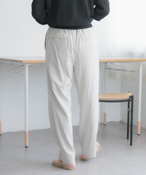 FORK&SPOON（フォークアンドスプーン）の「FORK&SPOON　リネン混ツイルパンツ（その他パンツ・レディース・ブラック/ベージュ系その他・1/2）」の21枚目の写真