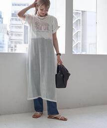 coen | ノースリーブメッシュワンピース(ワンピース)