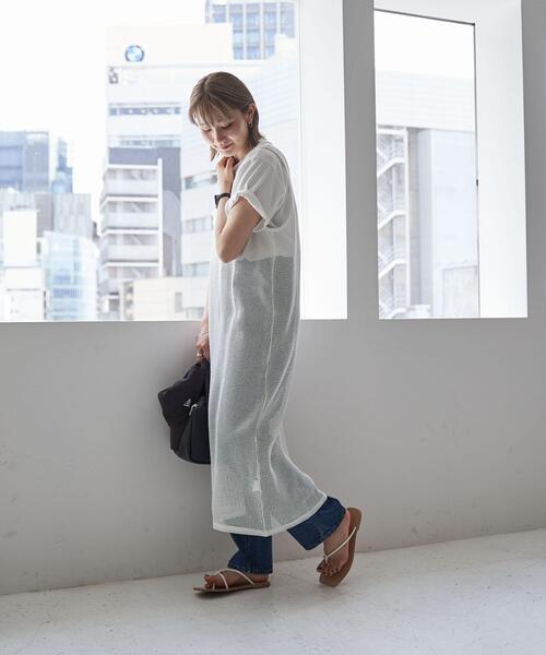 coen(コーエン)の「ノースリーブメッシュワンピース(ワンピース・レディース・ブラック/オフホワイト・M/L)」の5枚目の写真