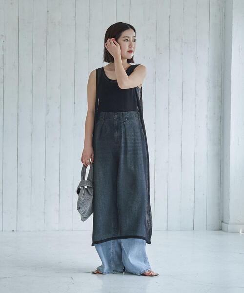 coen(コーエン)の「ノースリーブメッシュワンピース(ワンピース・レディース・ブラック/オフホワイト・M/L)」の17枚目の写真