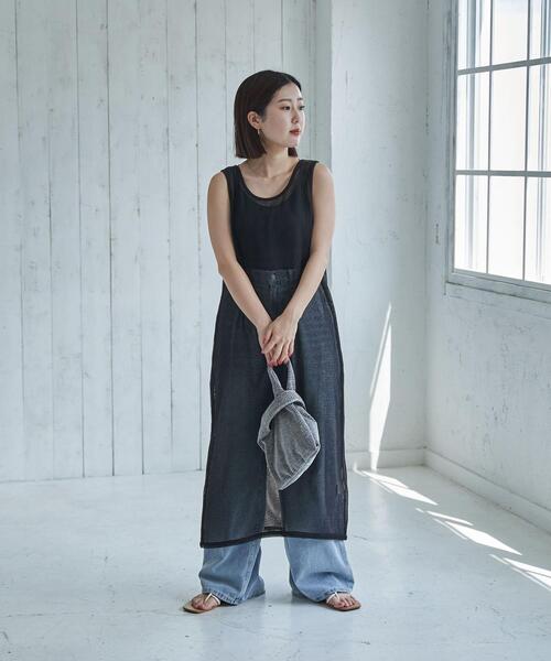 coen(コーエン)の「ノースリーブメッシュワンピース(ワンピース・レディース・ブラック/オフホワイト・M/L)」の18枚目の写真