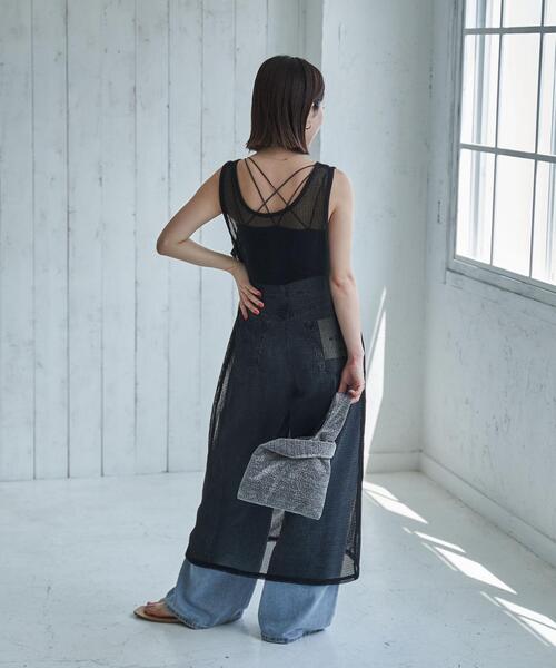 coen(コーエン)の「ノースリーブメッシュワンピース(ワンピース・レディース・ブラック/オフホワイト・M/L)」の21枚目の写真