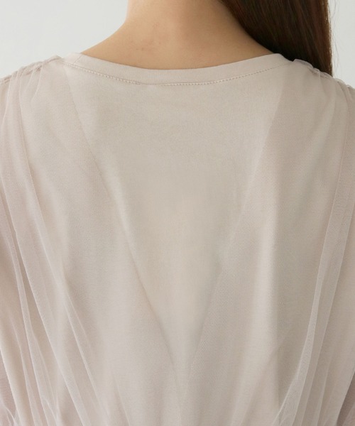 vingtrois（バントロア）の「【vingtrois】チュールビスチェTシャツ（Tシャツ/カットソー・レディース・ライトベージュ/ブラック・M）」の20枚目の写真