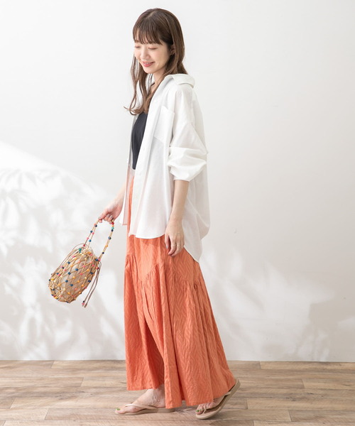 URBAN RESEARCH Sonny Label（アーバンリサーチサニーレーベル）の「カットジャガードリーフ柄スカート（スカート・レディース・レッド系その他/チャコールグレー/ブルー・FREE）」の9枚目の写真