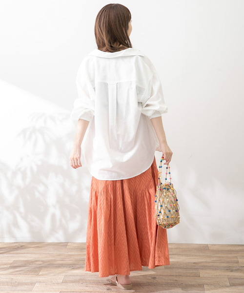 URBAN RESEARCH Sonny Label（アーバンリサーチサニーレーベル）の「カットジャガードリーフ柄スカート（スカート・レディース・レッド系その他/チャコールグレー/ブルー・FREE）」の11枚目の写真