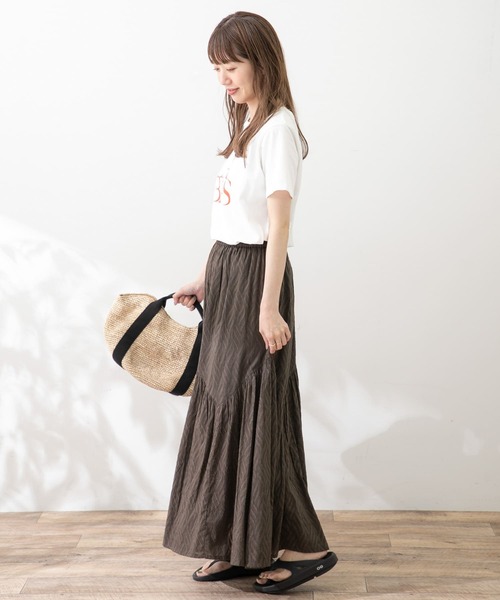 URBAN RESEARCH Sonny Label（アーバンリサーチサニーレーベル）の「カットジャガードリーフ柄スカート（スカート・レディース・レッド系その他/チャコールグレー/ブルー・FREE）」の18枚目の写真