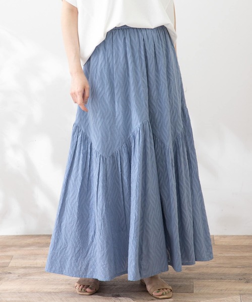 URBAN RESEARCH Sonny Label（アーバンリサーチサニーレーベル）の「カットジャガードリーフ柄スカート（スカート・レディース・レッド系その他/チャコールグレー/ブルー・FREE）」の20枚目の写真