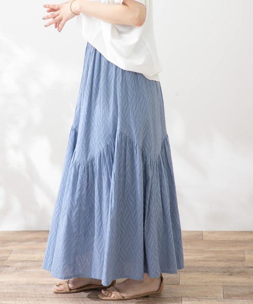 URBAN RESEARCH Sonny Label（アーバンリサーチサニーレーベル）の「カットジャガードリーフ柄スカート（スカート・レディース・レッド系その他/チャコールグレー/ブルー・FREE）」の22枚目の写真