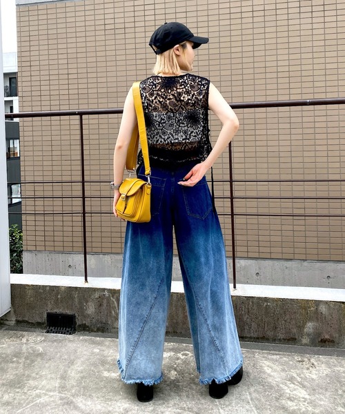 PAGEBOY（ページボーイ）の「レースショートベスト（ベスト・レディース・オフホワイト/ブラック/ライトブルー・FREE）」の18枚目の写真