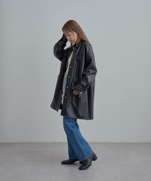 COLONY 2139（コロニートゥーワンスリーナイン）の「フェイクレザーカバーオール（カバーオール・レディース・ブラック・FREE）」の9枚目の写真