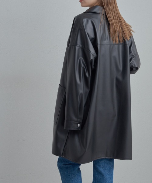 COLONY 2139（コロニートゥーワンスリーナイン）の「フェイクレザーカバーオール（カバーオール・レディース・ブラック・FREE）」の5枚目の写真