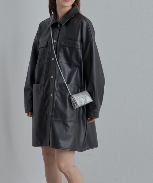 COLONY 2139（コロニートゥーワンスリーナイン）の「フェイクレザーカバーオール（カバーオール・レディース・ブラック・FREE）」の12枚目の写真