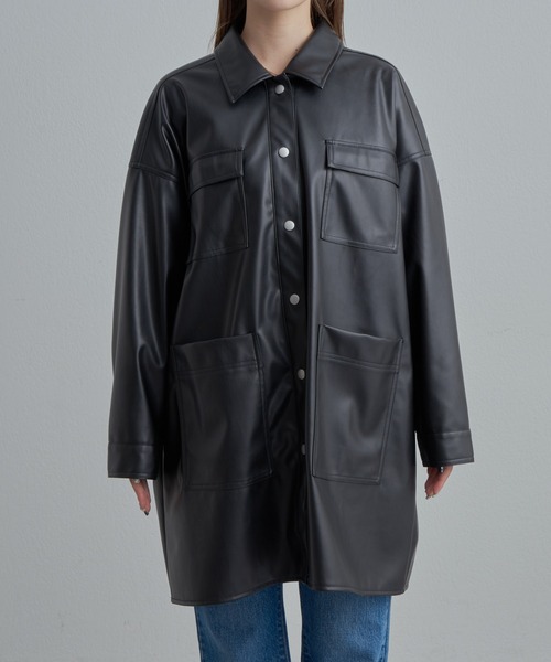 COLONY 2139（コロニートゥーワンスリーナイン）の「フェイクレザーカバーオール（カバーオール・レディース・ブラック・FREE）」の15枚目の写真