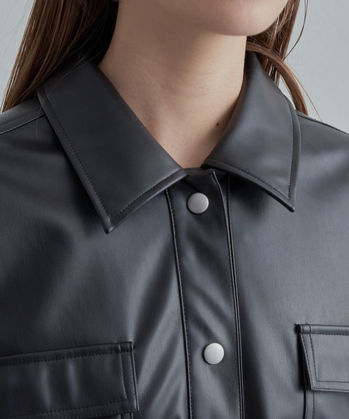 COLONY 2139（コロニートゥーワンスリーナイン）の「フェイクレザーカバーオール（カバーオール・レディース・ブラック・FREE）」の18枚目の写真