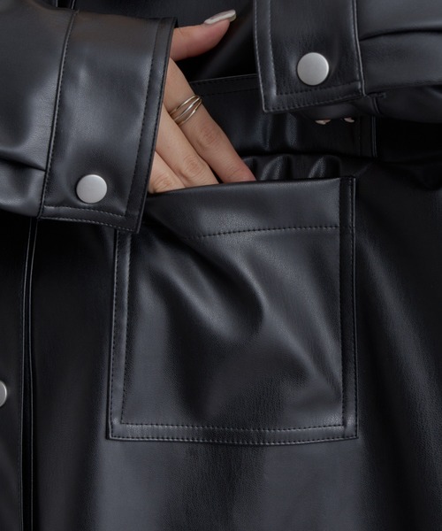 COLONY 2139（コロニートゥーワンスリーナイン）の「フェイクレザーカバーオール（カバーオール・レディース・ブラック・FREE）」の19枚目の写真