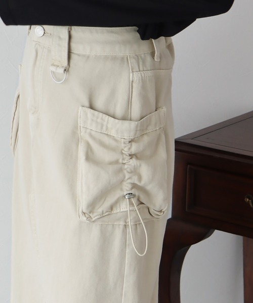 BLUEEAST（ブルーイースト）の「デニムカーゴロングスカート（デニムスカート・レディース・モカ/ベージュ/ブルー・MEDIUM）」の19枚目の写真