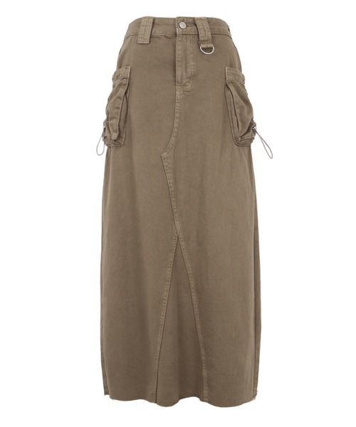 BLUEEAST（ブルーイースト）の「デニムカーゴロングスカート（デニムスカート・レディース・モカ/ベージュ/ブルー・MEDIUM）」の21枚目の写真