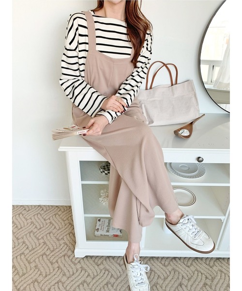 CALIFORNIA OUTFITTERS（カリフォルニア アウトフィッターズ）の「1-6A14  シアサッカー ワイドサロペット/ サロペット/ オーバーオール / ワイドパンツ【Maison select -メゾンセレクト-】（サロペット/オーバーオール・レディース・ブラック/ベージュ/グレー・FREE）」の18枚目の写真