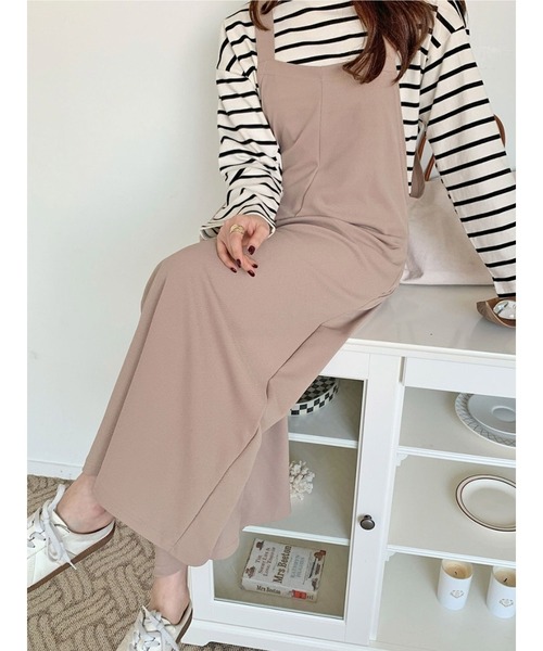 CALIFORNIA OUTFITTERS（カリフォルニア アウトフィッターズ）の「1-6A14  シアサッカー ワイドサロペット/ サロペット/ オーバーオール / ワイドパンツ【Maison select -メゾンセレクト-】（サロペット/オーバーオール・レディース・ブラック/ベージュ/グレー・FREE）」の19枚目の写真