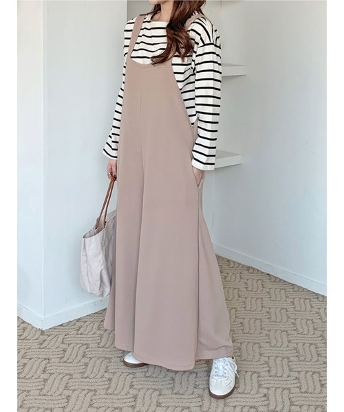 CALIFORNIA OUTFITTERS（カリフォルニア アウトフィッターズ）の「1-6A14  シアサッカー ワイドサロペット/ サロペット/ オーバーオール / ワイドパンツ【Maison select -メゾンセレクト-】（サロペット/オーバーオール・レディース・ブラック/ベージュ/グレー・FREE）」の22枚目の写真