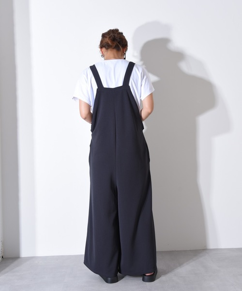 CALIFORNIA OUTFITTERS（カリフォルニア アウトフィッターズ）の「1-6A14  シアサッカー ワイドサロペット/ サロペット/ オーバーオール / ワイドパンツ【Maison select -メゾンセレクト-】（サロペット/オーバーオール・レディース・ブラック/ベージュ/グレー・FREE）」の8枚目の写真