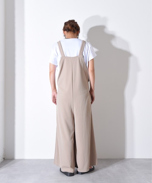 CALIFORNIA OUTFITTERS（カリフォルニア アウトフィッターズ）の「1-6A14  シアサッカー ワイドサロペット/ サロペット/ オーバーオール / ワイドパンツ【Maison select -メゾンセレクト-】（サロペット/オーバーオール・レディース・ブラック/ベージュ/グレー・FREE）」の11枚目の写真