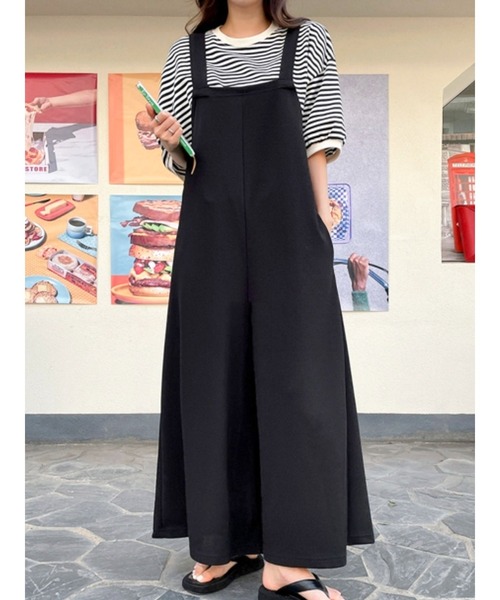 CALIFORNIA OUTFITTERS（カリフォルニア アウトフィッターズ）の「1-6A14  シアサッカー ワイドサロペット/ サロペット/ オーバーオール / ワイドパンツ【Maison select -メゾンセレクト-】（サロペット/オーバーオール・レディース・ブラック/ベージュ/グレー・FREE）」の12枚目の写真