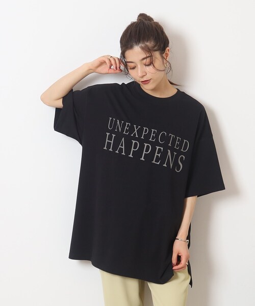 Cutie Blonde(キューティーブロンド)の「◆【プチプラ】BIGシルエット プリントTシャツ(Tシャツ/カットソー・レディース・ブラック系/ネイビー系7/イエロー系1/ピンク系/ホワイト系その他2/ホワイト系その他4/ベージュ系その他6/グリーン系その他2・00)」の19枚目の写真