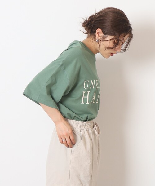 Cutie Blonde(キューティーブロンド)の「◆【プチプラ】BIGシルエット プリントTシャツ(Tシャツ/カットソー・レディース・ブラック系/ネイビー系7/イエロー系1/ピンク系/ホワイト系その他2/ホワイト系その他4/ベージュ系その他6/グリーン系その他2・00)」の15枚目の写真