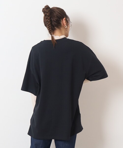 Cutie Blonde(キューティーブロンド)の「◆【プチプラ】BIGシルエット プリントTシャツ(Tシャツ/カットソー・レディース・ブラック系/ネイビー系7/イエロー系1/ピンク系/ホワイト系その他2/ホワイト系その他4/ベージュ系その他6/グリーン系その他2・00)」の13枚目の写真