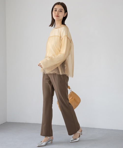 LEPSIM（レプシィム）の「ヨクノビセミフレアパンツ　184043（その他パンツ・レディース・ブラック/グレイッシュベージュ/ブラウン・MEDIUM/LARGE）」の5枚目の写真