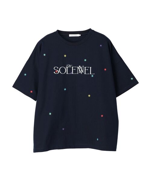 AMERICAN HOLIC(アメリカンホリック)の「Flower刺繍ミニ裏毛プルオーバー(Tシャツ/カットソー・レディース・ネイビー/アイボリー・M/L)」の15枚目の写真