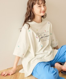 Flower刺繍ミニ裏毛プルオーバー