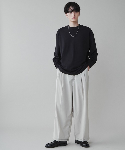 LUCY（ルーシー）の「LUCY/TRワイドストレートスラックス（スラックス・メンズ・アイボリー/ダークグレー/ブラック・LARGE/MEDIUM）」の9枚目の写真