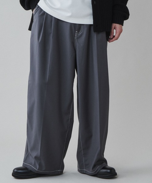 LUCY（ルーシー）の「LUCY/TRワイドストレートスラックス（スラックス・メンズ・アイボリー/ダークグレー/ブラック・LARGE/MEDIUM）」の13枚目の写真